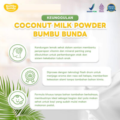 Bumbu Bunda Elia Coconut Milk Powder - Santan MPASI /BB Booster MPASI Santan Organik thumbnail 3