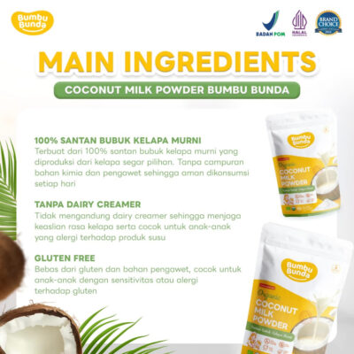 Bumbu Bunda Elia Coconut Milk Powder - Santan MPASI /BB Booster MPASI Santan Organik thumbnail 4