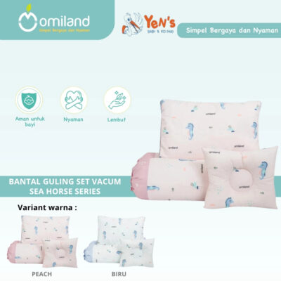 Omiland Bantal Guling Set + Bantal Peang Alpaca/Sea Horse Series