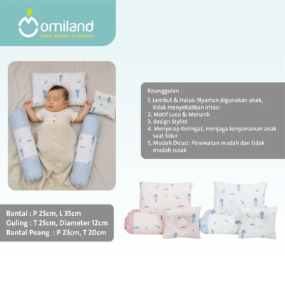 Omiland Bantal Guling Set + Bantal Peang Alpaca/Sea Horse Series thumbnail 6