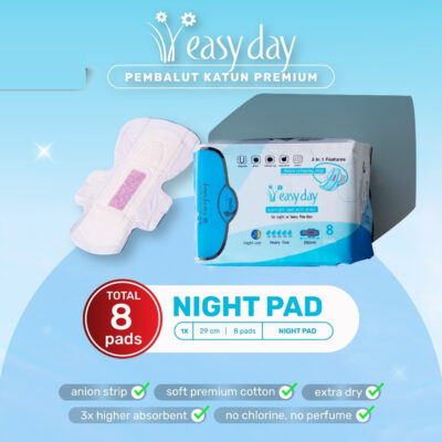 EasyDay Night Pad / Day Pad - Pembalut Wanita Easy Day untuk Malam / Siang - Kering Anti Iritasi