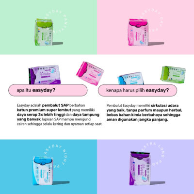 EasyDay Night Pad / Day Pad - Pembalut Wanita Easy Day untuk Malam / Siang - Kering Anti Iritasi thumbnail 2
