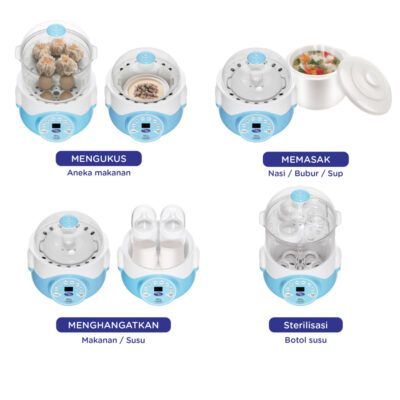 Baby Safe Multi Steamer Alat Kukus Penghangat Makanan Bayi MPASI Elektrik Praktis LBS01 thumbnail 2