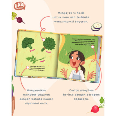 Mizan - Seri Anak Sehat - Makan Sayur, Yuk! (Boardbook) thumbnail 5