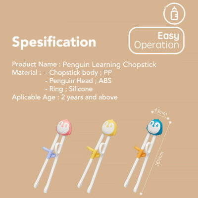 Sakumini Penguin Chopsticks Training Sumpit Belajar Makan Bayi Anak thumbnail 9