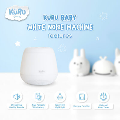 KURU Baby White Noise Sound Machine Shusher with LED Night Lamp W16