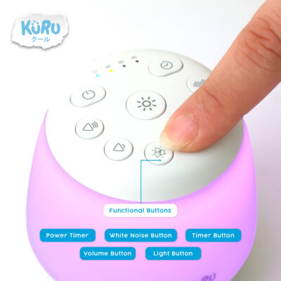 KURU Baby White Noise Sound Machine Shusher with LED Night Lamp W16 thumbnail 3