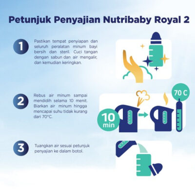 Nutribaby Royal 2 Susu Formula Bayi Bubuk 400 gr thumbnail 4