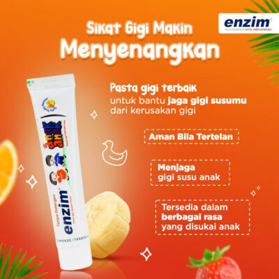 ENZIM Tooth paste / Pasta gigi anak Tanpa detergen 63GR thumbnail 2