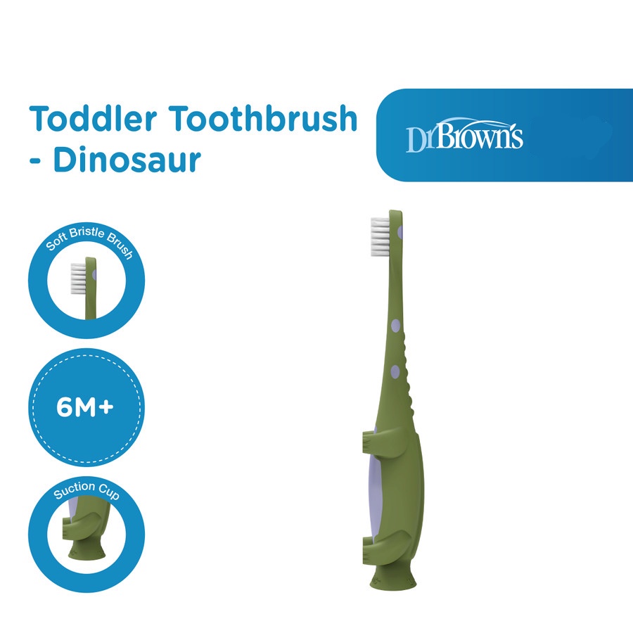 Dr. Brown's Toddler Toothbrush Dino - Sikat gigi anak