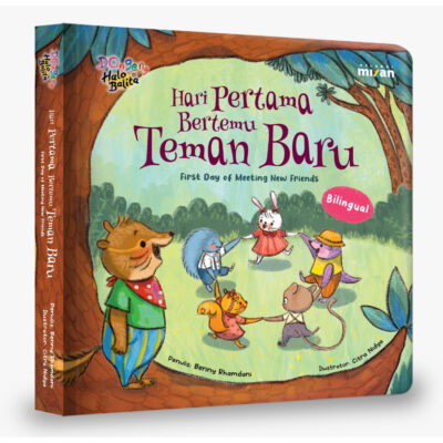 MIZAN - Dongeng Halo Balita : Hari Pertama Bertemu Teman Baru - Bilingual (Boardbook)