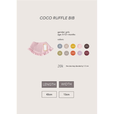 Cocopop Baby Ruffle Bib / Baby Slabber Newborn Cotton Polos 0 -12 Bulan thumbnail 2