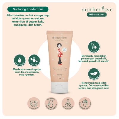 Motherlove Nurturing Comfort Gel 50g -Gel Organik Pereda Pegal pada Ibu Hamil- Teruji hypoallergenic thumbnail 2