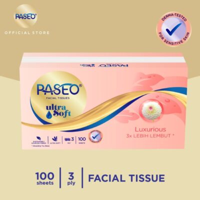 Tissue Paseo Ultra Soft 100 Sheets (1 pack x 100 Sheets 3 ply)