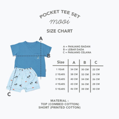 MOOI Setelan Kaos Anak | Tshirt Pocket Tee Set thumbnail 5