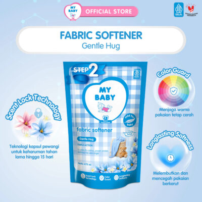 MY BABY Fabric Softener Gentle Hug Refill 675 mL Anti Bakteri thumbnail 2