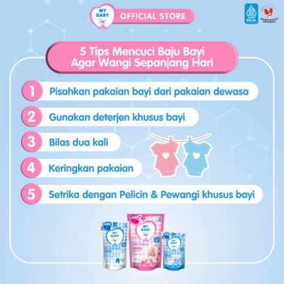 MY BABY Fabric Softener Gentle Hug Refill 675 mL Anti Bakteri thumbnail 4