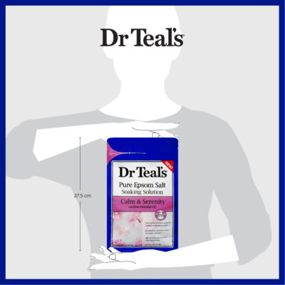 Dr Teal's Pure Epsom Salt Soaks/Garam Berendam - Rose Essential Oil 1360 G thumbnail 3