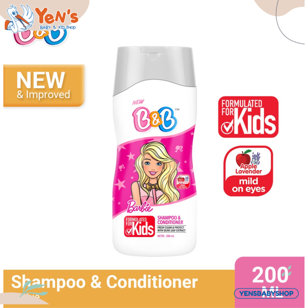 B&B Shampoo & Conditioner Barbie 200ml / Shampoo Anak
