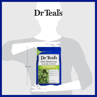 Dr Teal's Pure Epsom Salt Soaks/Garam Berendam - Eucalyptus & Spearmint Essential Oil 1360g thumbnail 3