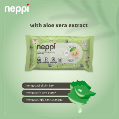 Neppi Antibacterial Changing Diaper Wipes - 50s (Buy 1 Get 1 free) Tisu Basah Bayi thumbnail 4