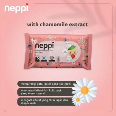 Neppi Antibacterial Changing Diaper Wipes - 50s (Buy 1 Get 1 free) Tisu Basah Bayi thumbnail 8