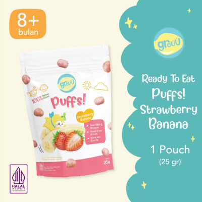 Grouu - Puffs Camilan MPASI NO MSG - Snack Sehat Bayi (25gr)