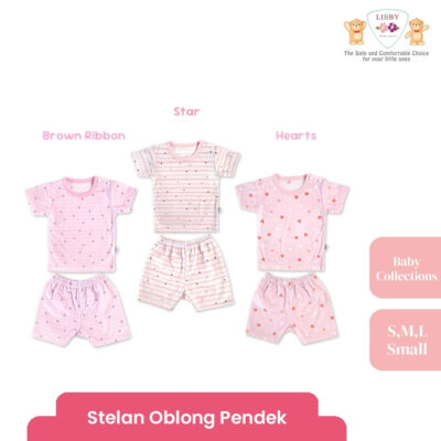 LIBBY Setelan Piyama Oblong Pendek Anak Perempuan Motif Timeless Collection (1 stel)