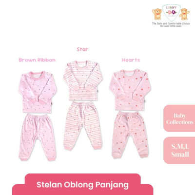 LIBBY Setelan Piyama Oblong Panjang Anak Perempuan Motif Timeless Collection (1 stel)