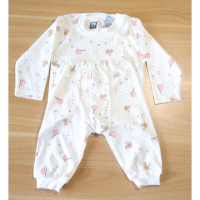 KIKI PUP Setelan oblong panjang bayi kancing pundak motif monkey thumbnail 2