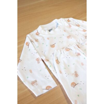 KIKI PUP Setelan oblong panjang bayi kancing pundak motif monkey thumbnail 5