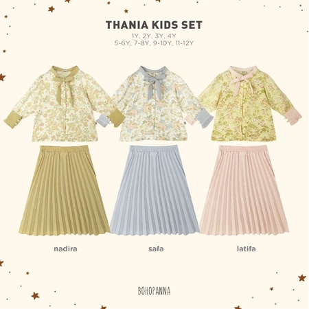 BOHOPANNA RAYA COLLECTION THANIA KIDS - Setelan Bayi Perempuan - Baju Muslim