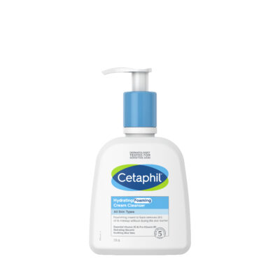 Cetaphil Hydrating Foaming Cream Cleanser 236ml dengan Prebiotic Aloe, Vitamin B3 dan B5 thumbnail 3