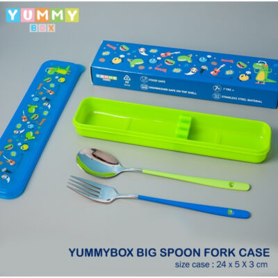 YUMMY BOX Spoon Fork & Case - Sendok Garpu set Anak / Dewasa Stainless YM1023 thumbnail 5