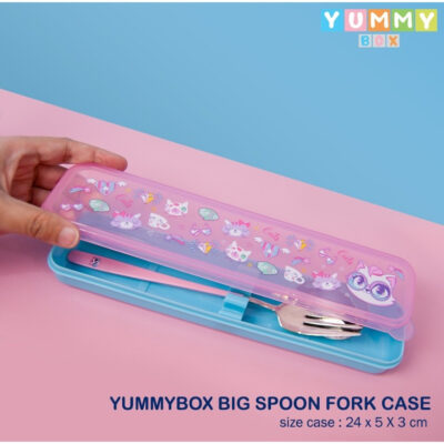 YUMMY BOX Spoon Fork & Case - Sendok Garpu set Anak / Dewasa Stainless YM1023 thumbnail 6