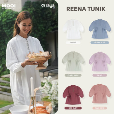 Mooi Tunik Wanita Atasan Wanita Reena Tunik / Baju muslim dewasa