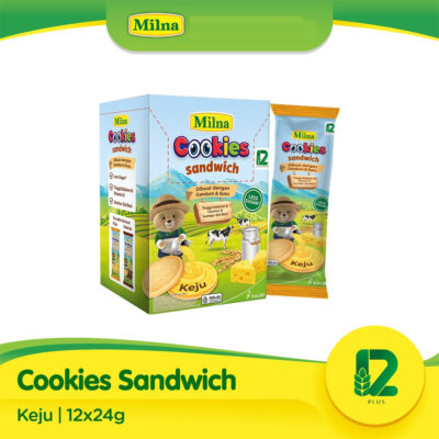 MILNA COOKIES SANDWICH COKELAT / KEJU 12X24G thumbnail 2