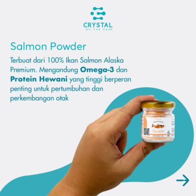 Crystal of the Sea Salmon Powder 20GR - Bubuk Ikan Salmon - Bumbu Kaldu MPASI NON MSG ( HALAL ) thumbnail 2