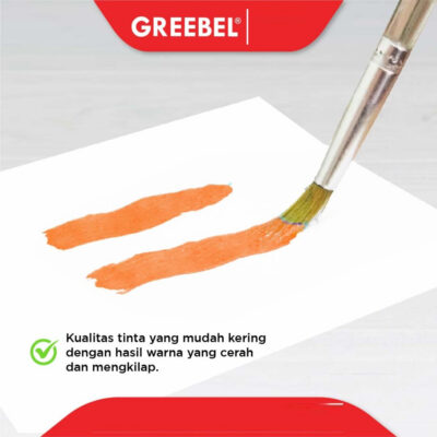 GREEBEL ACRYLIC COLOUR PAINTING 10 ML / melukis art & proffesional tidak beracun cerah thumbnail 5