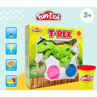 Fun Doh Trex Dino / Mainan Edukasi ANAK Dino T-Rex Lilin