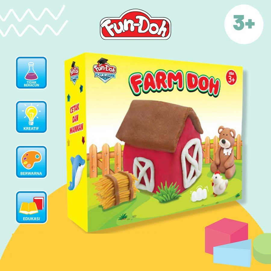 Fun Doh Farm DOH / Mainan Lilin Untuk usia 3+
