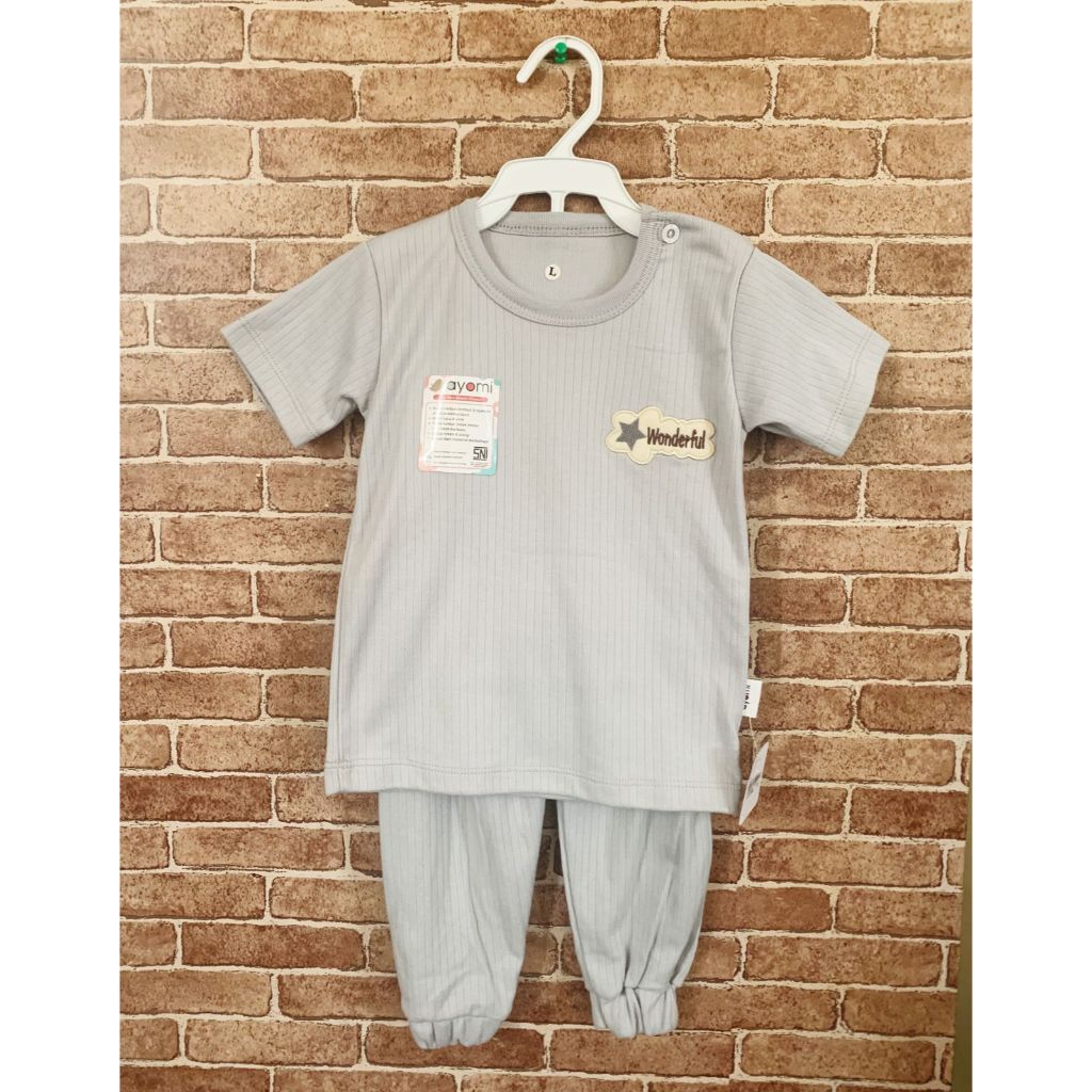 AYOMI Setelan Bayi & Anak Pendek Panjang Jogger Wonderful