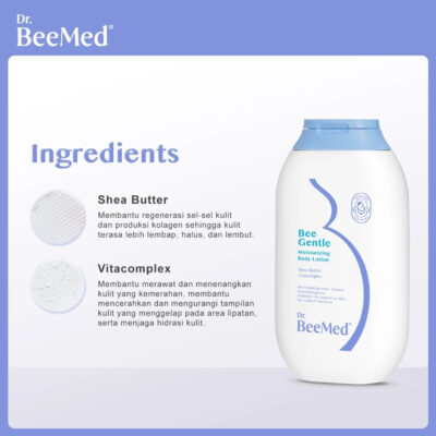 Dr.BeeMed Bee Gentle Moisturizing Body Lotion 200g - Pelembab Kulit Kering Ibu Hamil & Menyusui BPOM thumbnail 4