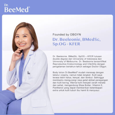 Dr.BeeMed Bee Gentle Moisturizing Body Lotion 200g - Pelembab Kulit Kering Ibu Hamil & Menyusui BPOM thumbnail 6