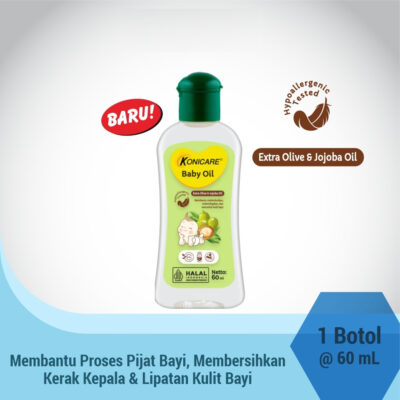 Konicare Baby Oil 60 ml - Minyak Bayi Extra Olive & Jojoba Oil