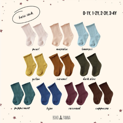 BOHOPANNA - BASIC SOCK - Kaos Kaki Anak Laki laki / Perempuan