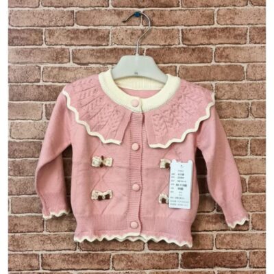 Cardigan Anak Perempuan Flower Kerah Renda