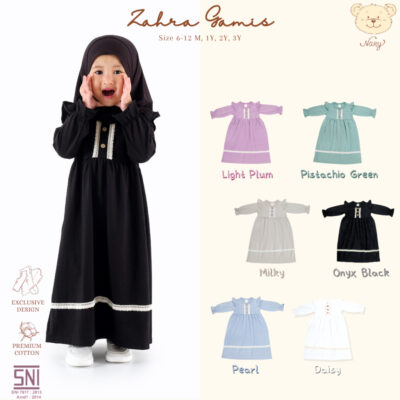 NARY Zahra Gamis - Gamis Pakaian Muslim Bayi dan Anak Perempuan 6 Bulan - 3 Tahun ( 1 Pcs) thumbnail 3