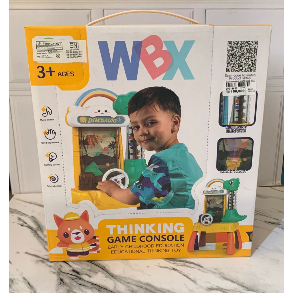 WBX Game Console Ball Matching / Mainan Anak Catching Ball Dino menangkap bola lampu music