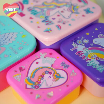VEST lunchbox set 4pcs container snacks / tempat makan anak U2085 thumbnail 3